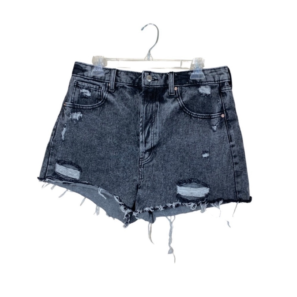 Wild Fable Highest Rise Cut Off Button Fly Jean Shorts Gray Size 14 - Picture 2 of 15